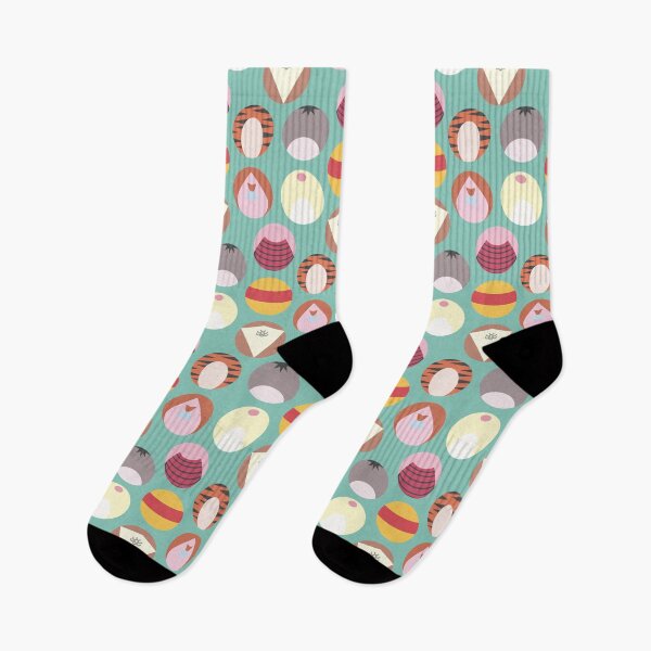 Item preview, Cute, minimalist Winnie Pooh characters in circles pattern with turquoise background designed and sold by CiniArt.