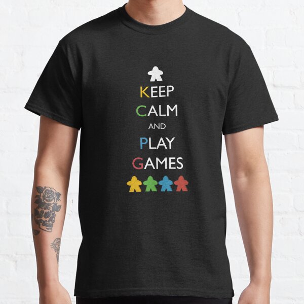 Item preview, Keep calm and play games | colorful meeples designed and sold by Creacats.