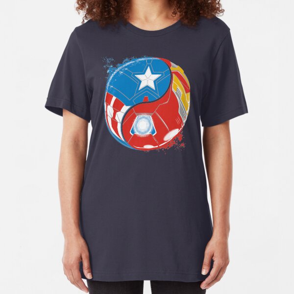 THE 2 SIDES OF THE WAR Slim Fit T-Shirt