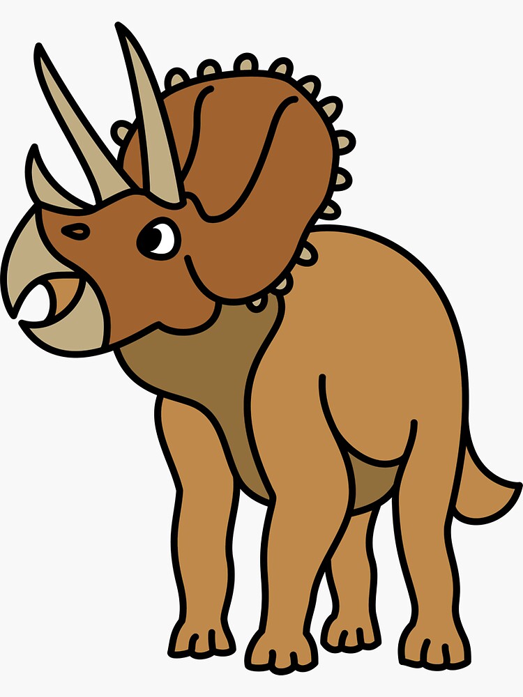 Triceratops Dinosaur Colour Artwork by BOLD-Australia