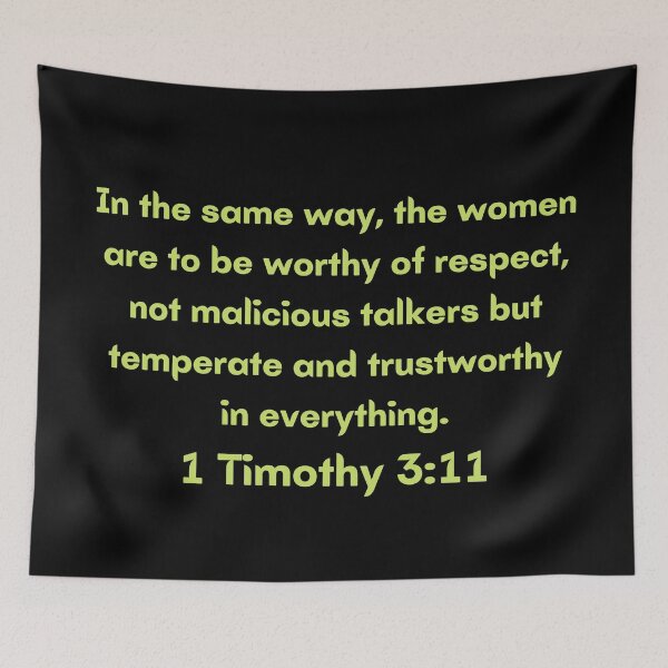 Item preview, Bible Verse 1 Timothy 3:11 designed and sold by Prayingwarrior.
