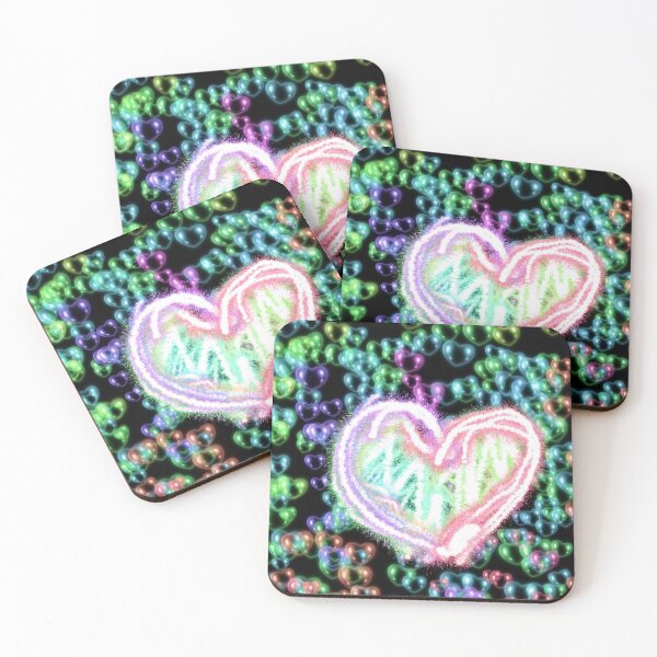 Item preview, heart black background designed and sold by miaterinka.