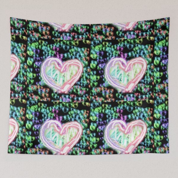 Item preview, heart black background designed and sold by miaterinka.