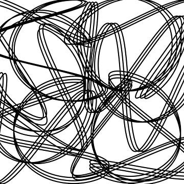 Artwork thumbnail, Abstract pattern - black and white. by K.S ART