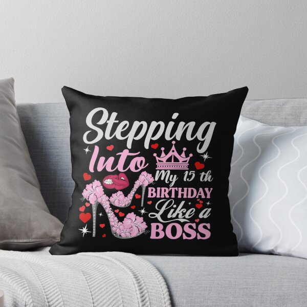 Item preview, Stepping Into My 15th Birthday Like A boss T-Shirt Design designed and sold by TshirtStoreBD24.