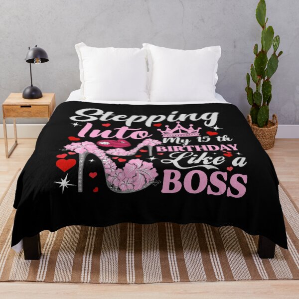 Item preview, Stepping Into My 15th Birthday Like A boss T-Shirt Design designed and sold by TshirtStoreBD24.