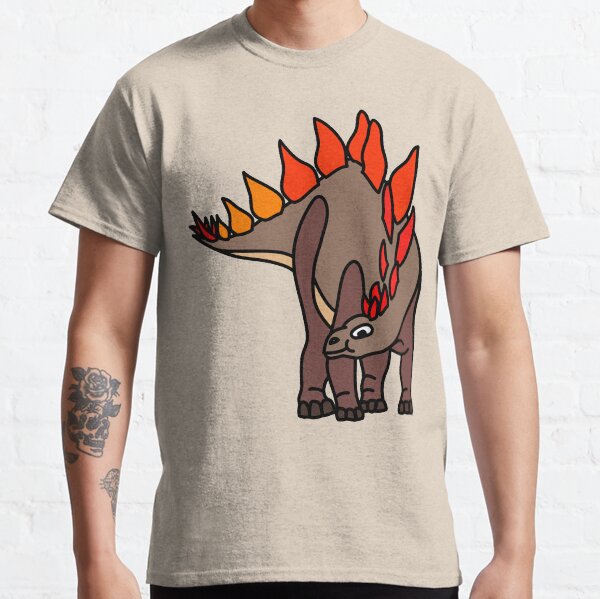Stegosaurus Dinosaur Coloured Artwork Classic T-Shirt