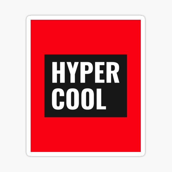 Hypercool Red and Black Sticker