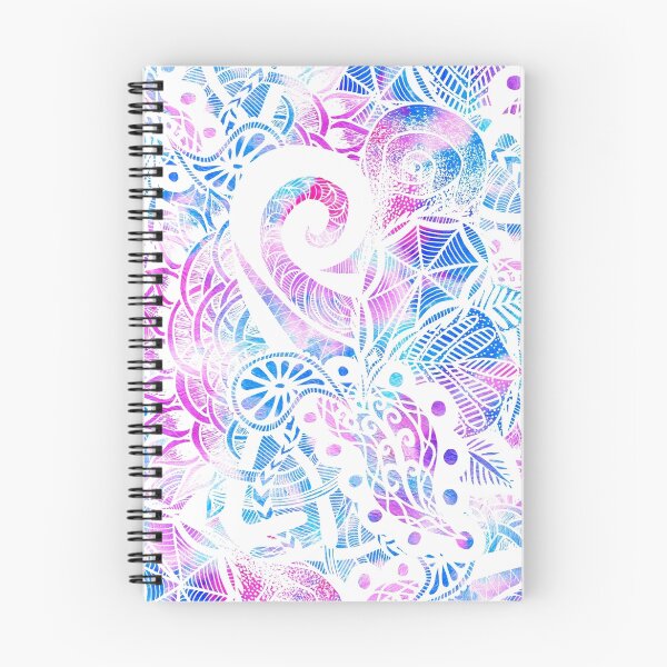 Item preview, Purple Blue Teal White Hand Drawn Flowers Doodle designed and sold by Blkstrawberry.