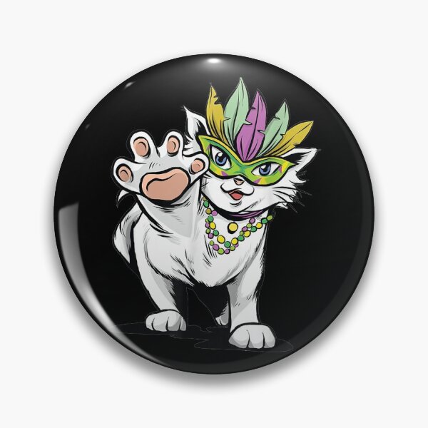 Item preview, Mardi Gras Hawaiian Ca Cute Kitten MardiGras Mask designed and sold by koenhfu06.