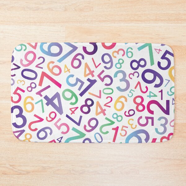 Item preview, Seamless background with colored numbers on black designed and sold by mashmosh.