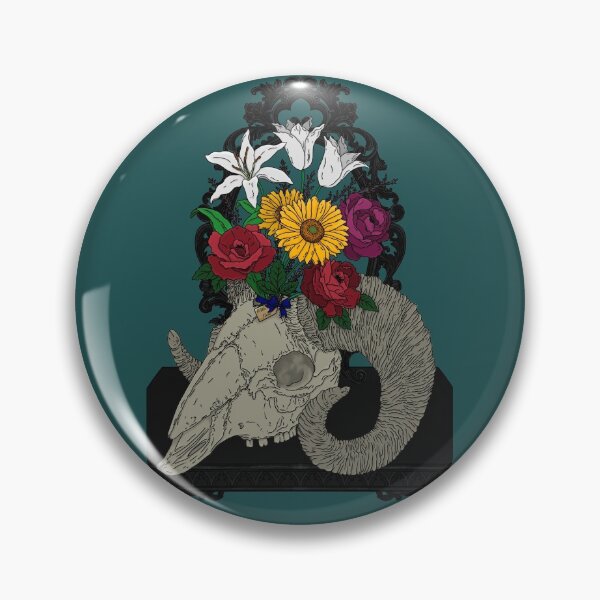 Item preview, Goat skull vase display designed and sold by TheLuckyBadger.