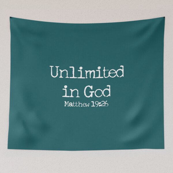 Item preview, Christian Design - Unlimited in God - Bible Verse Matthew 19:26 designed and sold by simplydesignart.