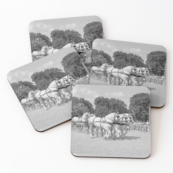 Item preview, r2731/ 14 Nostalgie " Le Haras du Pin " Finition 2021 "  Caléche et chevaux en action  (n&b)(t) Olavia-Olao Okaio Créations designed and sold by o.okaïo.