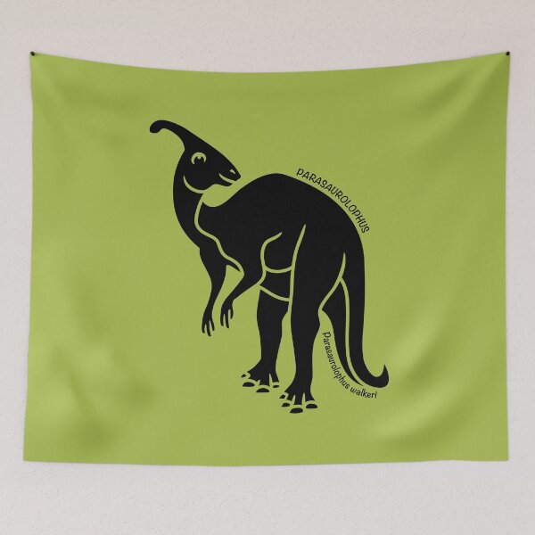 Item preview, Parasaurolophus Dinosaur Silhouette with Name Artwork designed and sold by BOLD-Australia.