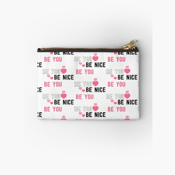 Item preview, Decorative pattern with hearts and text be you and be nice designed and sold by Victoria Riabov.