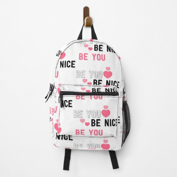 Item preview, Decorative pattern with hearts and text be you and be nice designed and sold by Victoria Riabov.