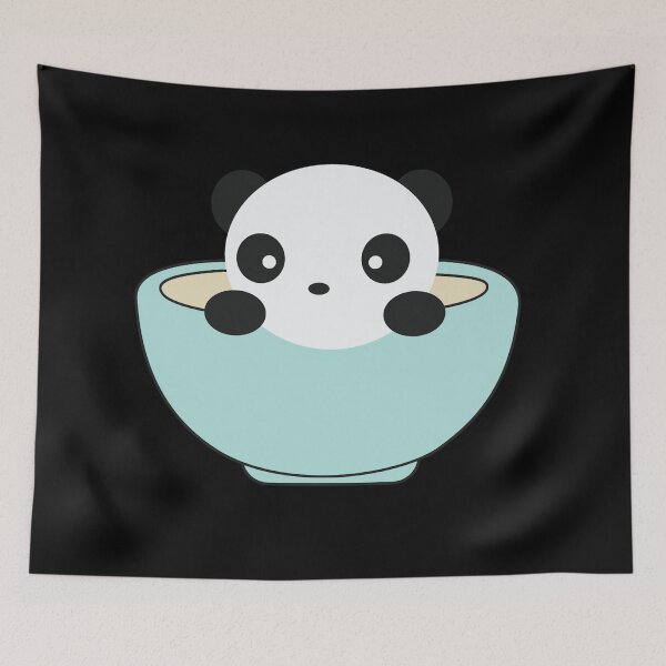 Item preview, Kawaii animal panda in the bowl Illustration designed and sold by bernd49.
