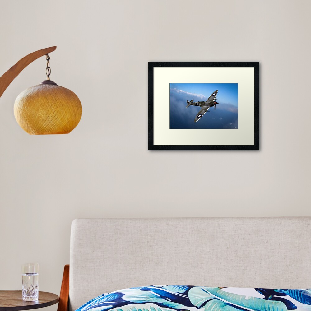 Spitfire Over Sea Art Print