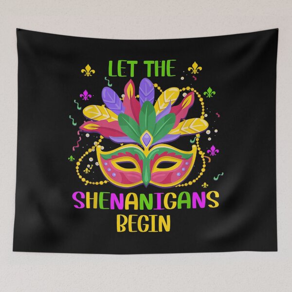 Item preview, Mardi Gras Costume Let The Shenanigans Begin Mask designed and sold by SeanRichar.