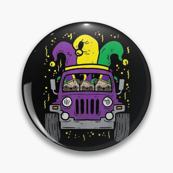 Item preview, Mardi Gras Monster Truck Jester Pug Carnival Dog Owner Boys designed and sold by koenhfu06.