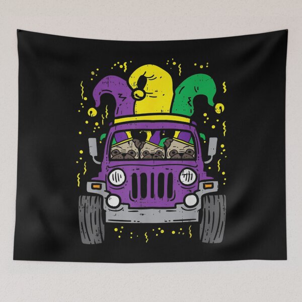 Item preview, Mardi Gras Monster Truck Jester Pug Carnival Dog Owner Boys designed and sold by koenhfu06.