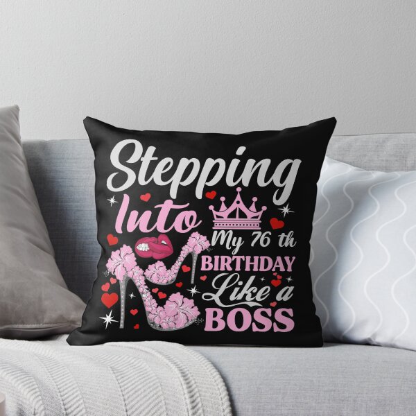 Item preview, Stepping Into My 76th Birthday Like A boss T-Shirt Design designed and sold by TshirtStoreBD24.