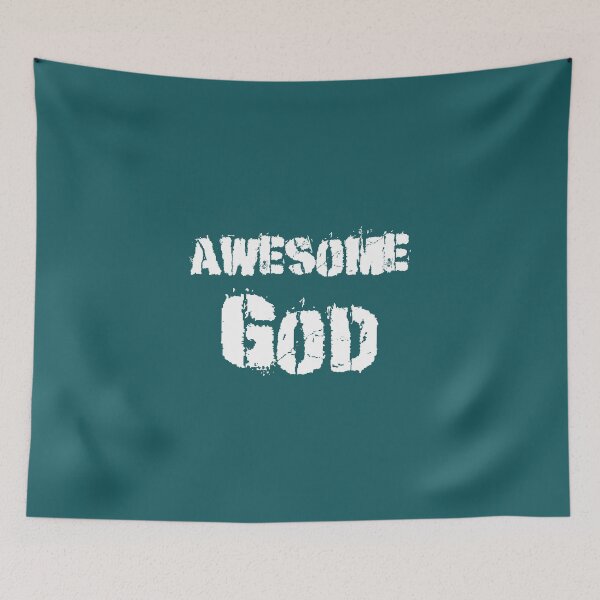 Item preview, Christian Design - Awesome God in Modern Eroded Font designed and sold by simplydesignart.