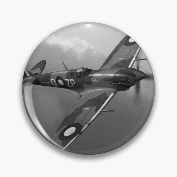 Item preview, Spitfire Over Sea - Monochrome designed and sold by Mark Donoghue + Hangar 7 Art.