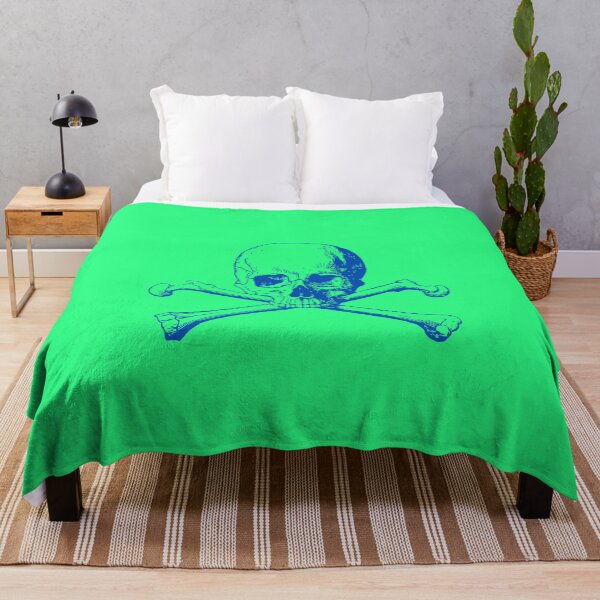 Aperçu de l'œuvre Crâne vert et bleu néon créée et vendue par L1 Creations.