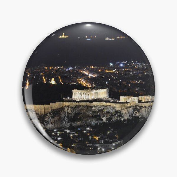 Item preview, Night view of the Ancient Acropolis and Parthenon Athens Greece designed and sold by emergentdesigns.