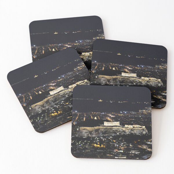 Item preview, Night view of the Ancient Acropolis and Parthenon Athens Greece designed and sold by emergentdesigns.