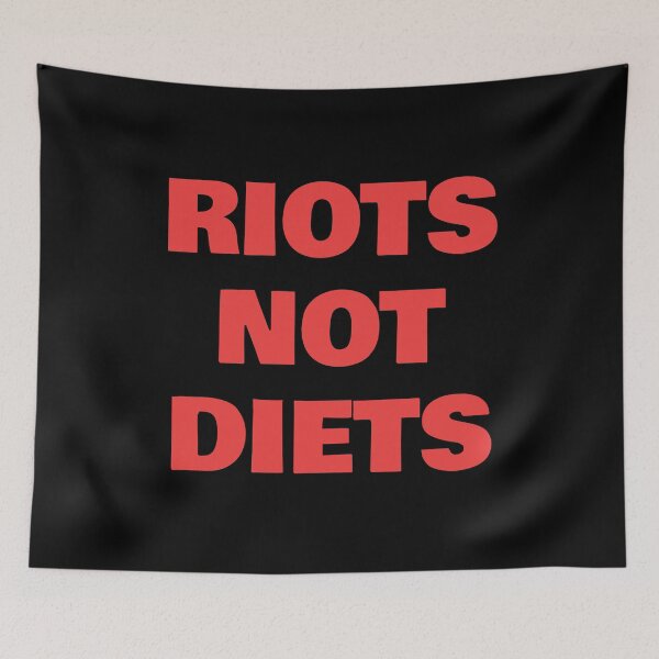 Item preview, RIOTS NOT DIETS feminist slogan - anti diet culture designed and sold by Inspirationmotivation.