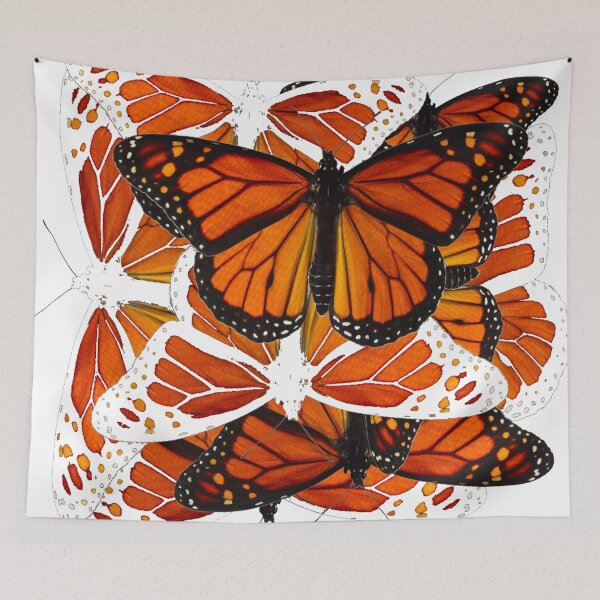 Item preview, ABSTRACTED CLUSTERED MONARCH BUTTERFLIES PATTERN designed and sold by sharlesart.