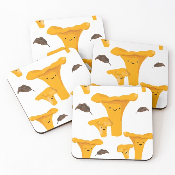 Item preview, Cute happy chanterelle mushrooms designed and sold by tingbysanna.