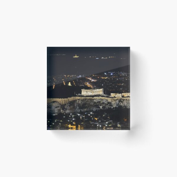 Item preview, Night view of the Ancient Acropolis and Parthenon Athens Greece designed and sold by emergentdesigns.