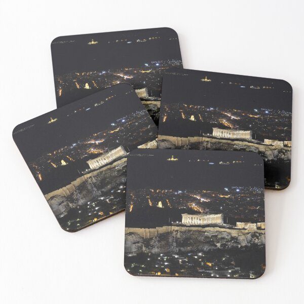 Item preview, Night view of the Ancient Acropolis and Parthenon Athens Greece designed and sold by emergentdesigns.