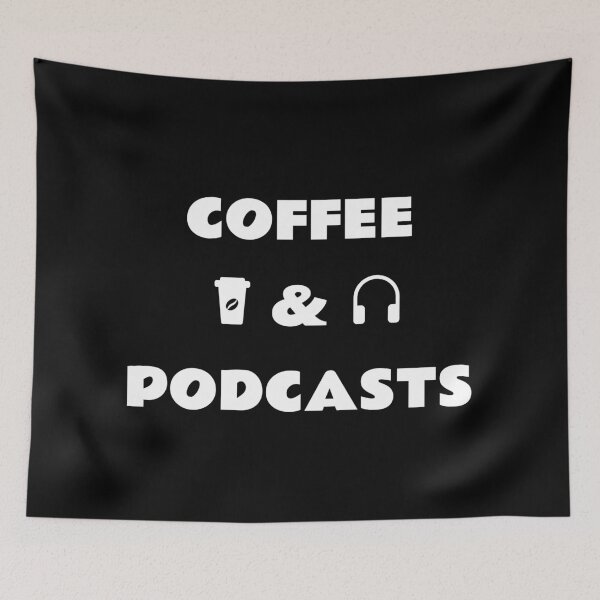 Item preview, Coffee and Podcasts - headphones  coffee cup designed and sold by Inspirationmotivation.