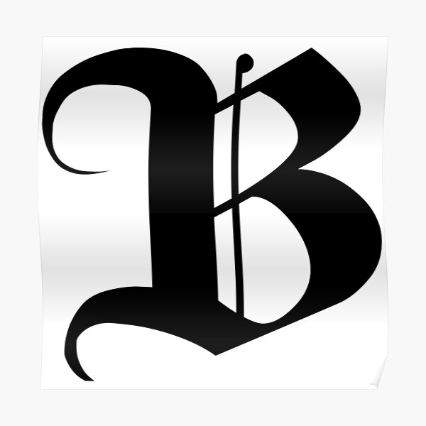 The letter B - Monograms initials Poster