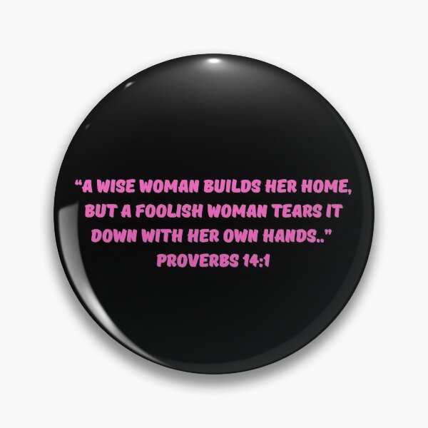 Item preview, Bible Verse Proverbs 14:1 designed and sold by Prayingwarrior.