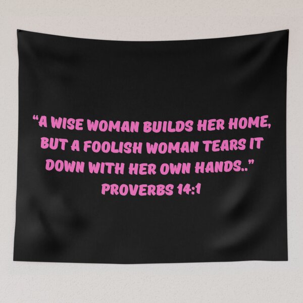Item preview, Bible Verse Proverbs 14:1 designed and sold by Prayingwarrior.