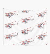 Helicopter Wall Tapestry