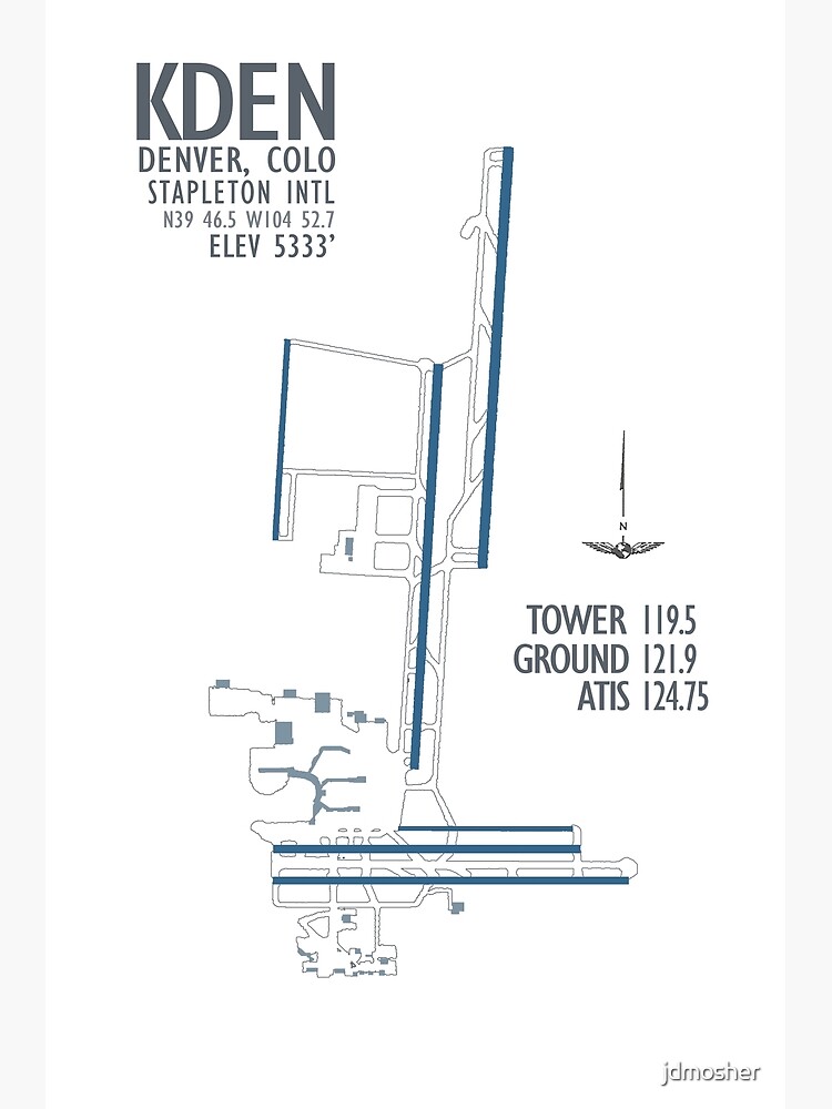"Denver Stapleton International Airport Diagram" Poster for Sale by