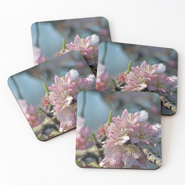 Item preview, Flowering Branch Pink Almond Blossoms Sakura Floral Macro designed and sold by Anna Lemos.
