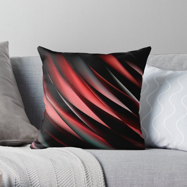 Decorative Red And Black Throw Pillow