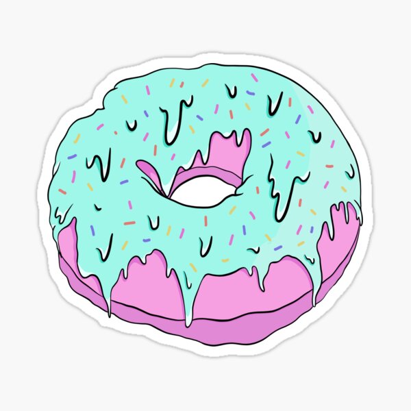 Glam Gore Melted Doughnut Sticker