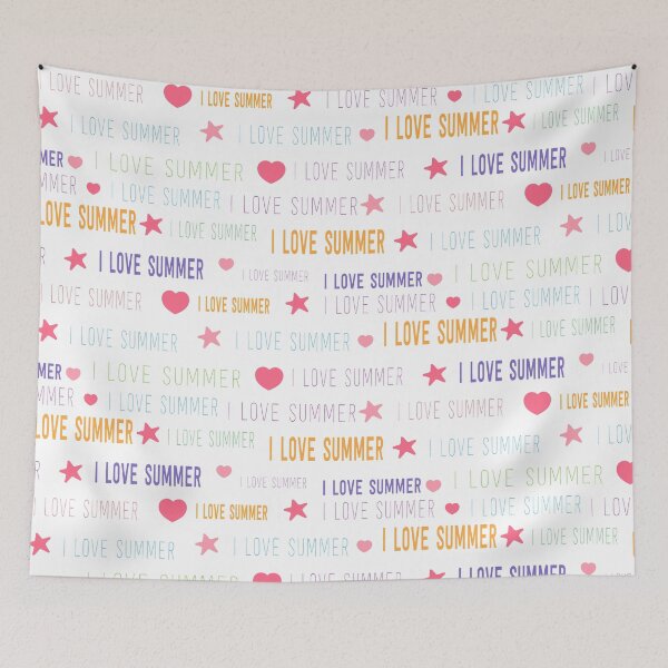 Item preview, Decorative pattern with text, I love summer designed and sold by Victoria Riabov.