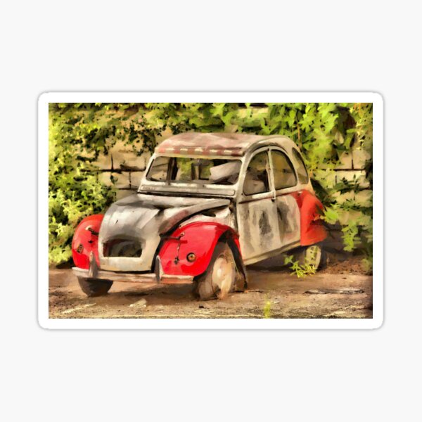 Citroen 2CV aquarelle Sticker