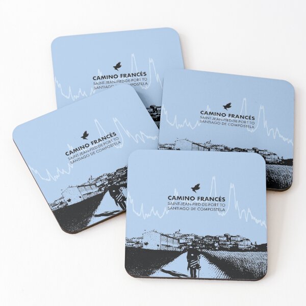 Item preview, Camino De Santiago Francés Elevation Art - Blue designed and sold by PilgrimageShop.
