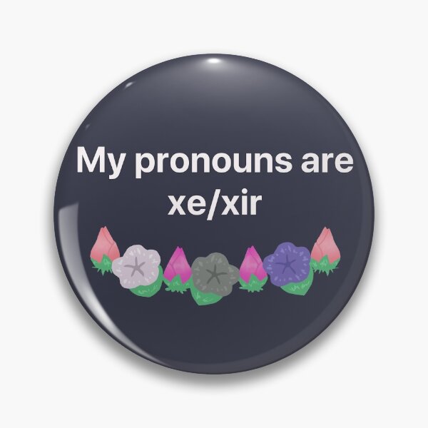 Item preview, Xe/Xir Genderfluid Flower Print designed and sold by Rain Gardens.